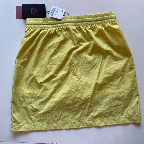G-Motion Cargo Skort Womens Sz M Yellow Elastic Waist Pockets Lightweight Nylon - Picture 4 of 8